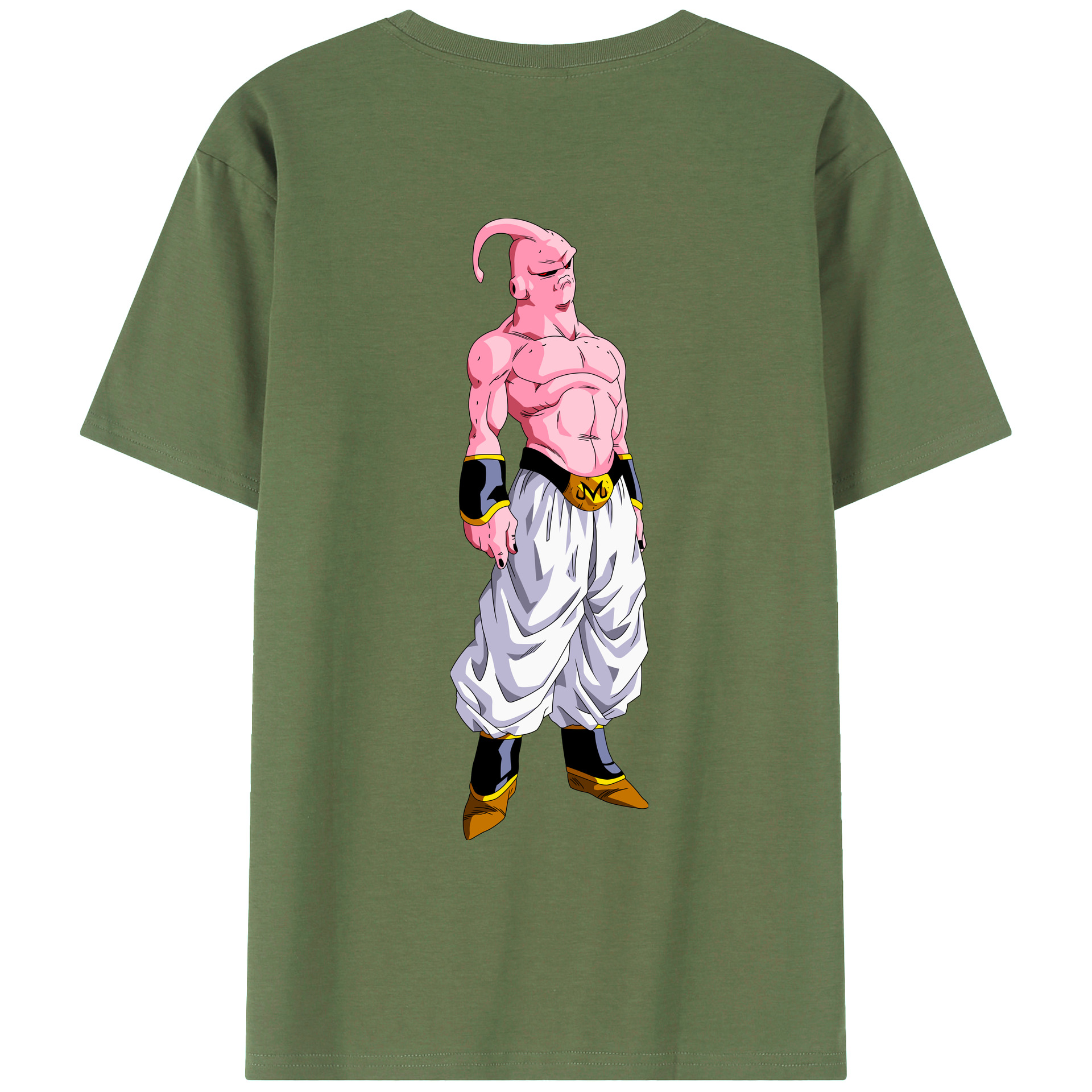 （画像用） ドラゴンボール 魔人ブウ DRAGON BALL Majin Buu 綿100％ メンズ半袖Tシャツ（バックプリント） 通気性